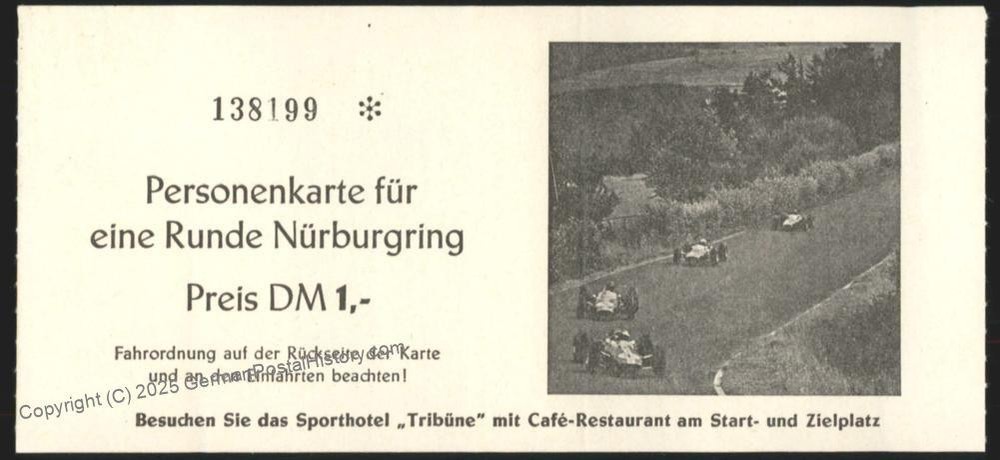 Germany Nuerburgring Race Track Ticket To Drive Your Car Ont The Track 106168