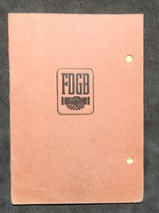 Post WW2 FDGB Members book w Revenue Stamps Free German Trade Union Federation