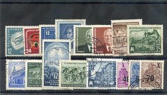 GERMANY(DDR) 1950-1954 F-VF USED 16 DIFFERENT BETTER ITEMS $100