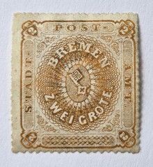 BREMEN EX RARE 1861 P16 2Gr BROWN-ORANGE VFMM. €4,000. Mi5b