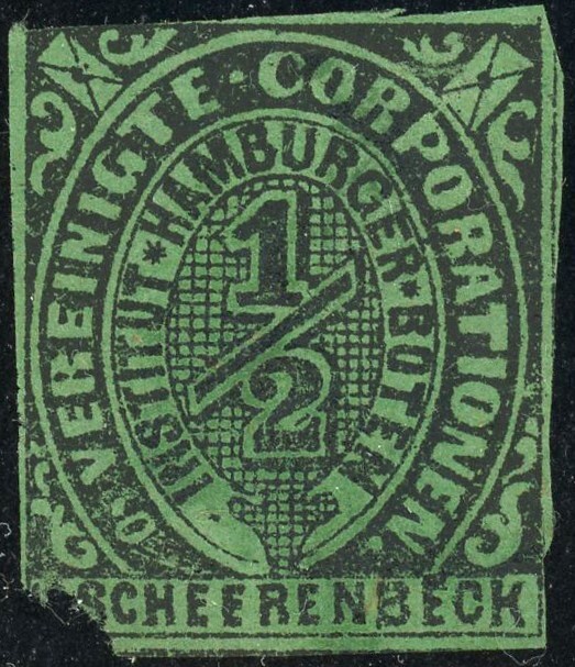 Hamburg Private Local Post Shipping Label Delivery Service ½pf Postage Germany