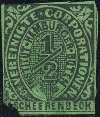 Hamburg Private Local Post Shipping Label Delivery Service ½pf Postage Germany