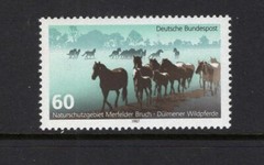 Germany 1987 DULMEN’S WILD HORSES SC 1512 MNH STAMP