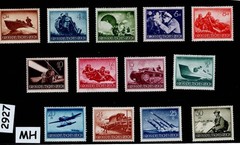 MH stamp set B257-269 1944 Military Hero’s Day Third Reich WWII Germany #2927