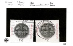 Germany, Postage Stamp, #2007 (2 Ea) Used, 1998 Deutsche mark (AB)