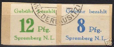 Spremberg 1946 MI 23B-24B on fragment CANC SCARSE