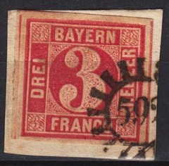 + 1862. GERMANY ALTDEUTSCHLAND BAYERN Mi # 8/13 COMPLETE SET USED