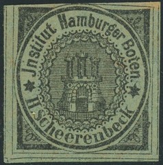 Hamburg Private Local Post Delivery Service Shipping Postage Label Germany