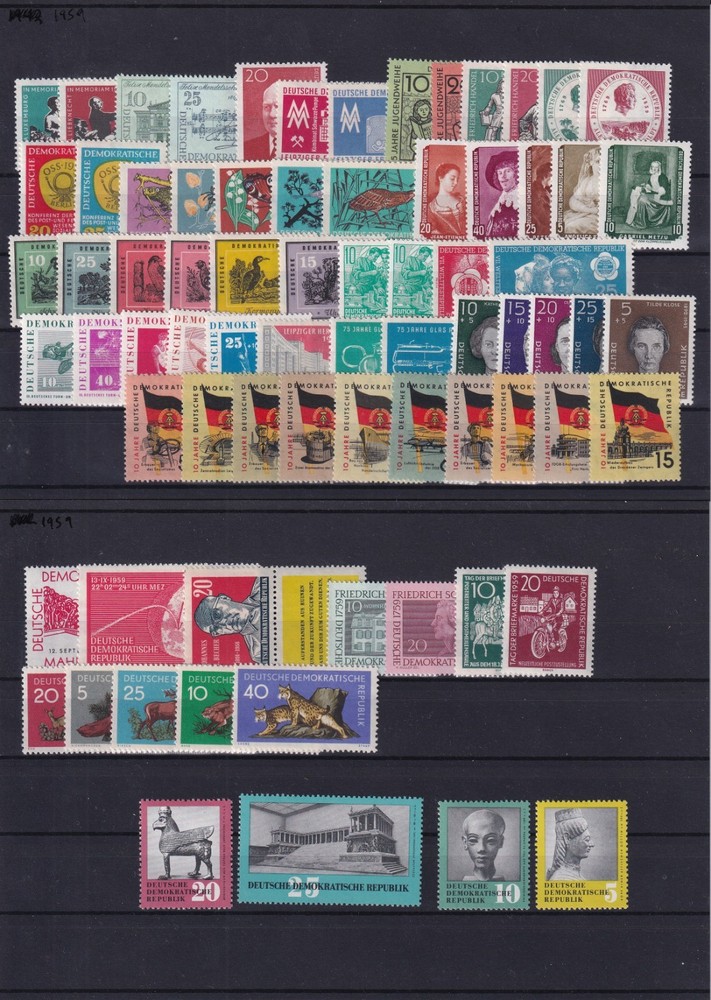 Germany DDR 1959 Complete Year MNH