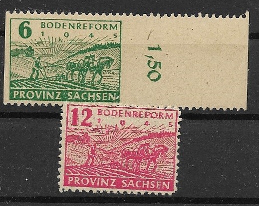 SBZ Province Saxony MiNr 85 Bwa + 86 Awa Postfrisch Unused ** Checked Dr Jasch