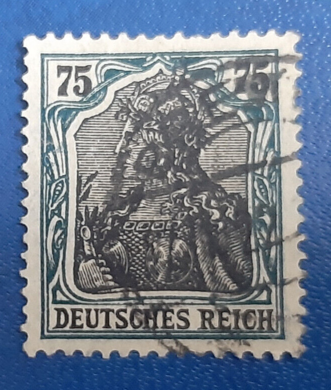 Stamp Germany Deutsches Reich Germania 75 Pfennig 1922 Michel Nr. 104 (26821)