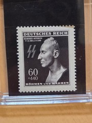 REINHARD HEYDRICH SS DEATH MASK Third Reich Nazi German NSDAP Stamp WW2 WWII