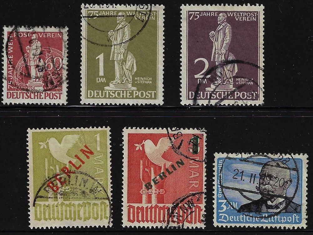 GERMANY BERLIN 1948 HIGH VALUES USED Sc 9N17 9N39 9N41