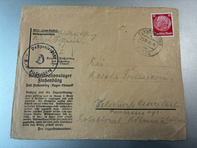 German WW2 Concentration Camp Flossenburg Cover – Censored