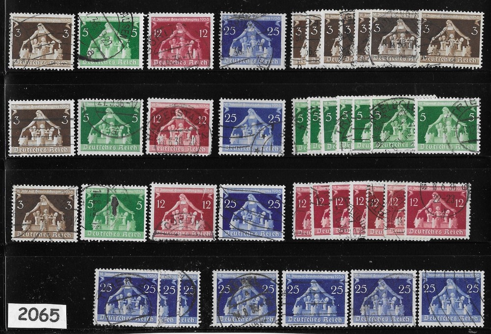 10 Stamp sets 1936 473 – 476 Germany International Congress of cities #2065