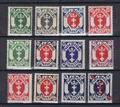 GERMANY DANZIG 1921-1922 VERY NICE SELECTION FROM WEAPONS SET ALL PERFECT MNH