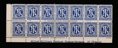 Germany Scott# 3N13a MH-MNH Inscription Block 14 Allied Military Postage