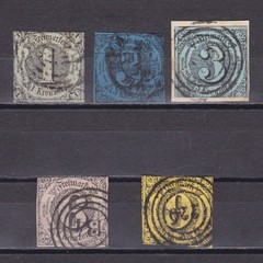 GERMANY THURN & TAXIS 1852, Mi# 7-10 CV €102, Part set, Used