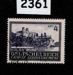 Used Stamp Sc N101 General Government Warsaw Lublin Cracow Poland WWII #2361