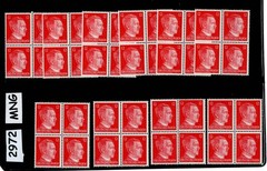 Mint MNG stamp blocks X10 Adolf Hitler PF12 Sc 513 WWII Germany 1941 #2972