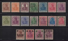 Germany Scott # 118-136 MNH-MH-Used Germania Set 1920