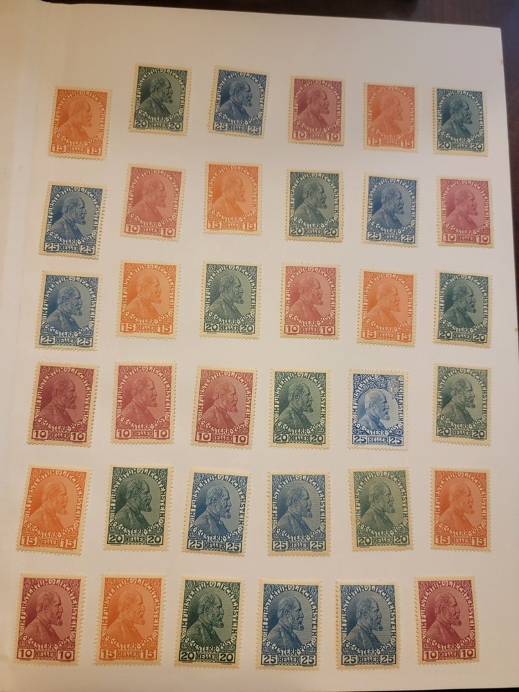 LIECHTENSTEIN PRINCE JOHANN Mint & Used STAMPS, blocks