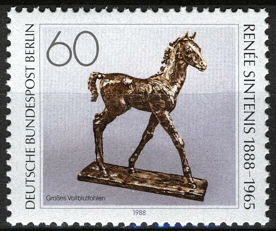 Berlin 1988, Bronze sculpture by R Sintenis (1888-1965), sculptor VF MNH, Mi 805