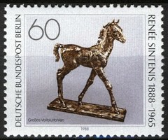 Berlin 1988, Bronze sculpture by R Sintenis (1888-1965), sculptor VF MNH, Mi 805