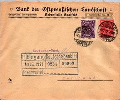 1922 Weimar Republic Hyperinflation Commercial Cover – Rare 14-Day Rate Period