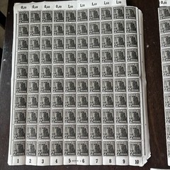 INVESTOR’S LOT OF 6 MOSTLY COMPLETE SHEETS 1948 GERMANY ALLIED CONTROL STAMPS