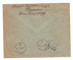 BREIDENBACH GERMANY WW I SIBERIA POW INQUIRY COVER TO DENMARK 1914
