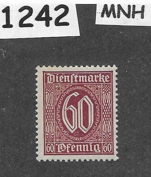 MNH stamp Sc O9 Weimar Republic 1920-1921 Official Germany Post WWI #1242