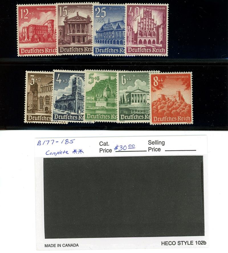 GERMANY SCOTT B177-85 MNH WINTER HELP STAMPS CAT $30.00 (LOT 3263)