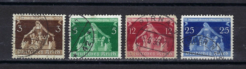 Germany sc 473-475 SG 614-616 Stamps 6th Int Local Government Congress 1936 used