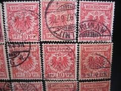 Germany 1889-1900 REICHSPOST- 10 PF, 40 Stamps Used
