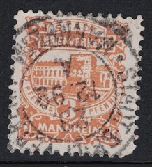 Germany Manheim 3pf Local Used / Crisp 1899 SON Cancel – S24991