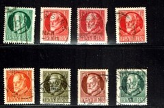 1914-20 Germany BAVARIA King Ludwig III P/Set of 6 Sc#97- Postally Used!