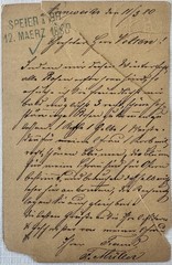 1880 Bavaria Postal Card Annweiler Speyer Scott UX3 Rose Order Pfalz
