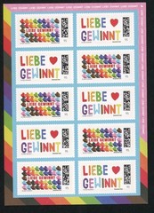 German Post Limited Special Edition Love Wins Pride Edition 2026 10-sheet…