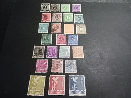 Germany Stamps – 25 stamps – very nice lot – 1946-1948 – see notes and pics