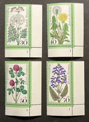 Travelstamps: 1977 Germany Stamps Scott #B542-B545 Wildflowers Mint MNH OG