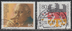 Germany 1987 SC# 1498 – Ludwig Erhard # 1499 – Census 1987 – Used Lot # 62