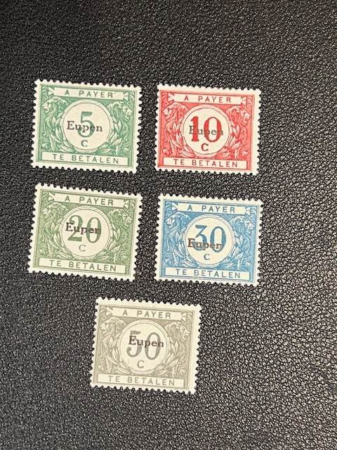 German Occup. of Belgium stamp 1NJ1-5 MH