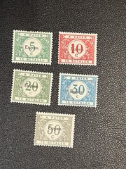 German Occup. of Belgium stamp 1NJ1-5 MH