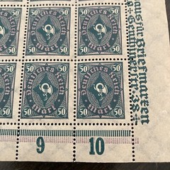 German Empire Sheet Of 25 Unused, Unhinged, Mint VF. S209 50. Post Horn.