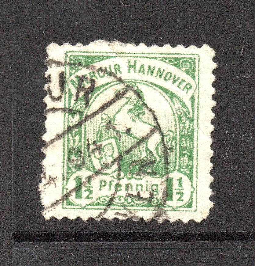 Hanover 1890s 1.5p Mercur (Horse) Local Post Used / Piece Rem – S61178