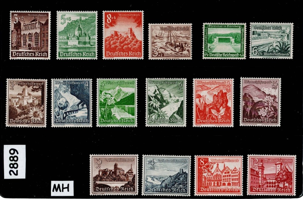 MH stamp collection 1936 – 1940 Winter relief Third Reich WWII Germany #2889