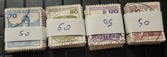 GERMANY 4 BUNDLES OF 50+/- CASTLE DEFINITIVE 70, 80, 120, 210pf 1183