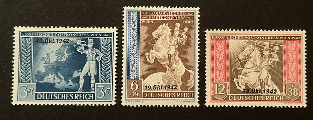 Travelstamps: Germany Stamps Scott #B212-B214 European Postal Asso. Agreement MH
