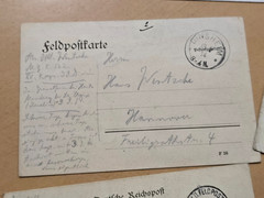 WWI Feldpost Postcards 1914–1915 to Leutnant Hans Wentacke from Son Officer (5)